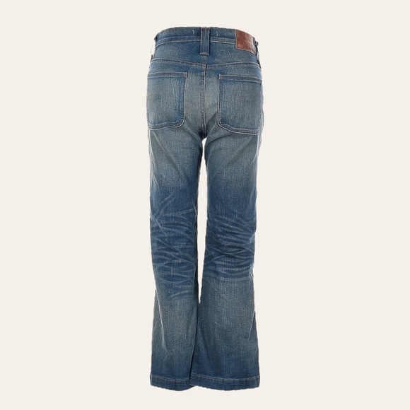 Rivet & Thread Madewell Wide Leg Crop Jeans Size 27 Blue High Rise Patch Pocket - Picture 3 of 11